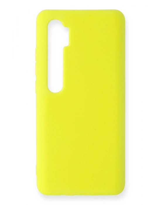 Newface Xiaomi Mi Note 10 Lite Kılıf Nano içi Kadife Silikon - Sarı