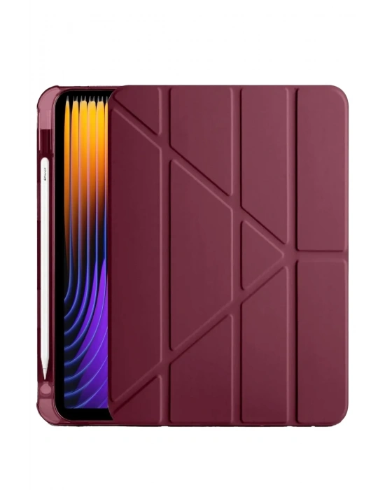 Newface Xiaomi Pad 7 Pro Kılıf Kalemlikli Mars Tablet Kılıfı - Mürdüm