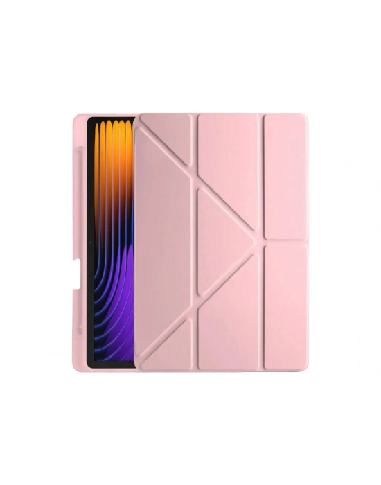 Newface Xiaomi Pad 7 Pro Kılıf Kalemlikli Mars Tablet Kılıfı - Rose Gold