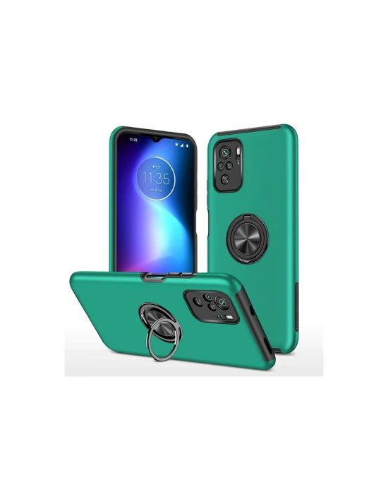 Newface Xiaomi Poco F3 Kılıf Elit Yüzüklü Kapak - Yeşil