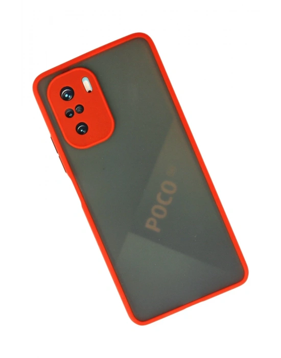 Newface Xiaomi Poco F3 Kılıf Montreal Silikon Kapak - Kırmızı