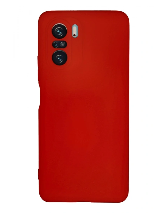 Newface Xiaomi Poco F3 Kılıf Nano içi Kadife Silikon - Kırmızı