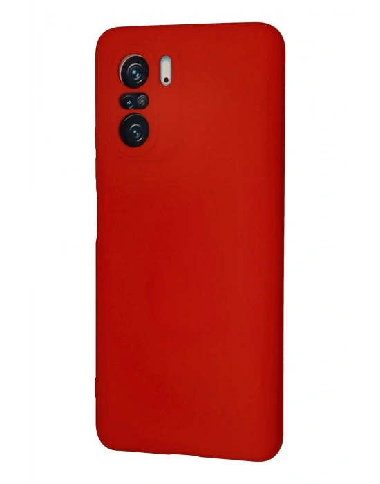 Newface Xiaomi Poco F3 Kılıf Nano içi Kadife Silikon - Kırmızı