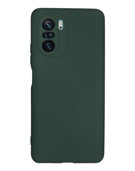 Newface Xiaomi Poco F3 Kılıf Nano içi Kadife Silikon - Koyu Yeşil