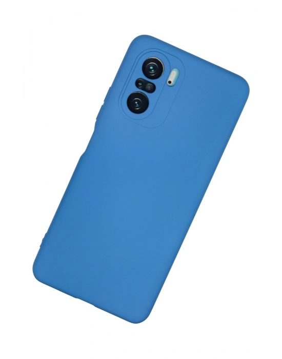 Newface Xiaomi Poco F3 Kılıf Nano içi Kadife Silikon - Mavi