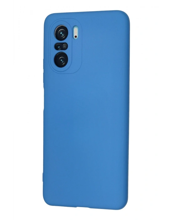 Newface Xiaomi Poco F3 Kılıf Nano içi Kadife Silikon - Mavi