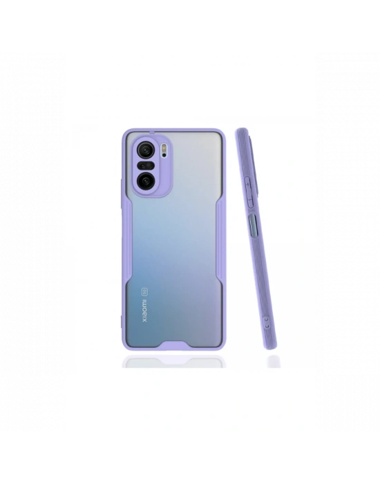 Newface Xiaomi Poco F3 Kılıf Platin Silikon - Lila