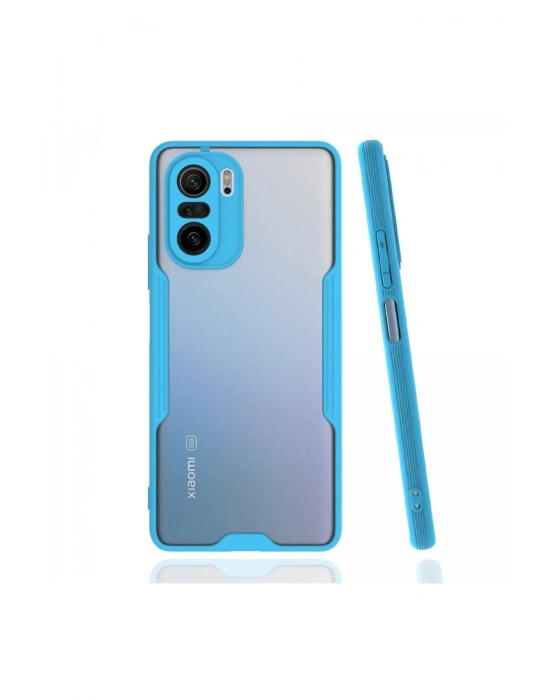 Newface Xiaomi Poco F3 Kılıf Platin Silikon - Mavi