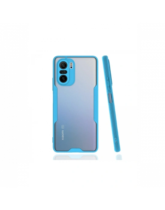 Newface Xiaomi Poco F3 Kılıf Platin Silikon - Mavi