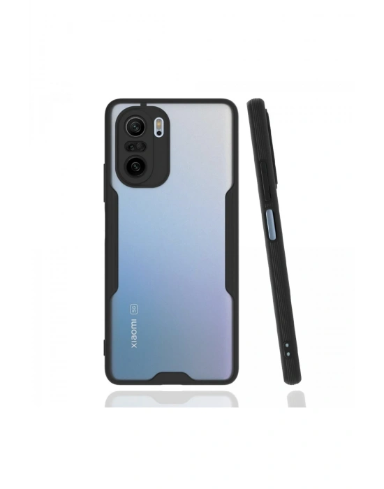 Newface Xiaomi Poco F3 Kılıf Platin Silikon - Siyah