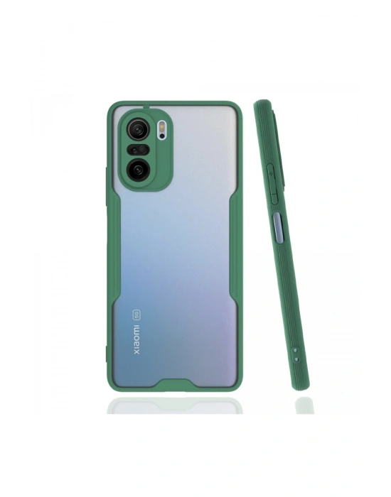 Newface Xiaomi Poco F3 Kılıf Platin Silikon - Yeşil