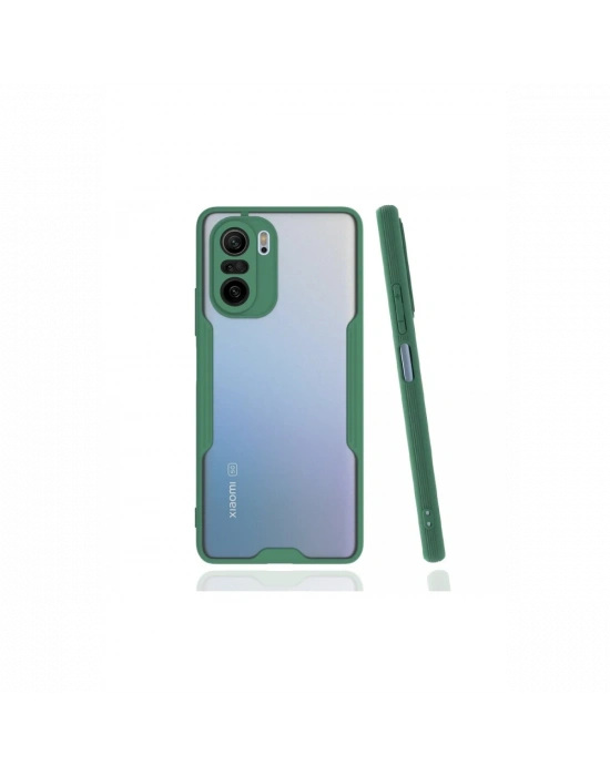 Newface Xiaomi Poco F3 Kılıf Platin Silikon - Yeşil