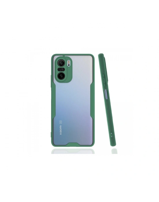 Newface Xiaomi Poco F3 Kılıf Platin Silikon - Yeşil