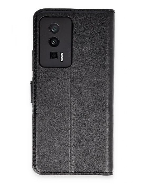 Newface Xiaomi Poco F5 Pro Kılıf Trend S Plus Kapaklı Kılıf - Siyah