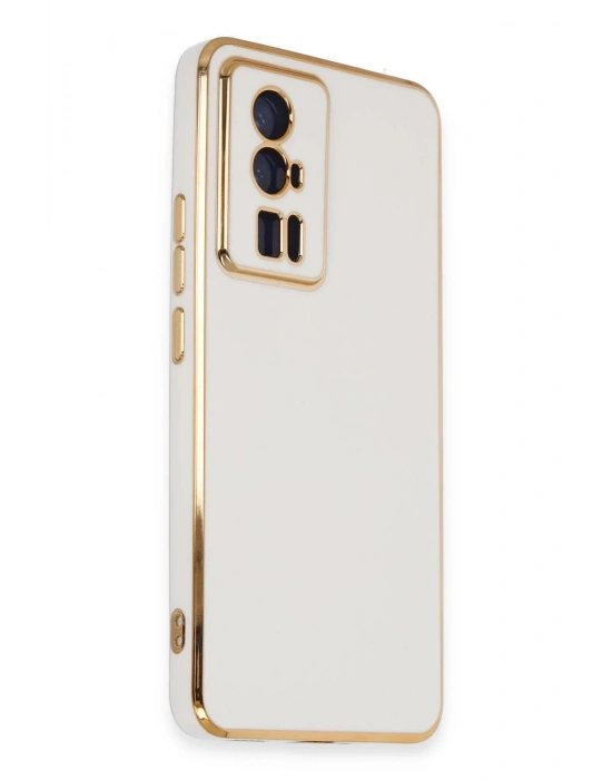 Newface Xiaomi Poco F5 Pro Kılıf Volet Silikon - Beyaz