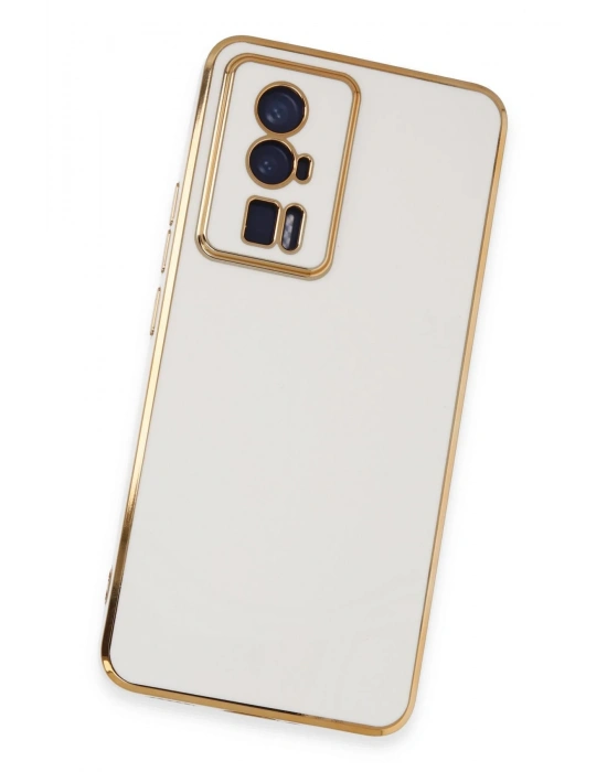 Newface Xiaomi Poco F5 Pro Kılıf Volet Silikon - Beyaz