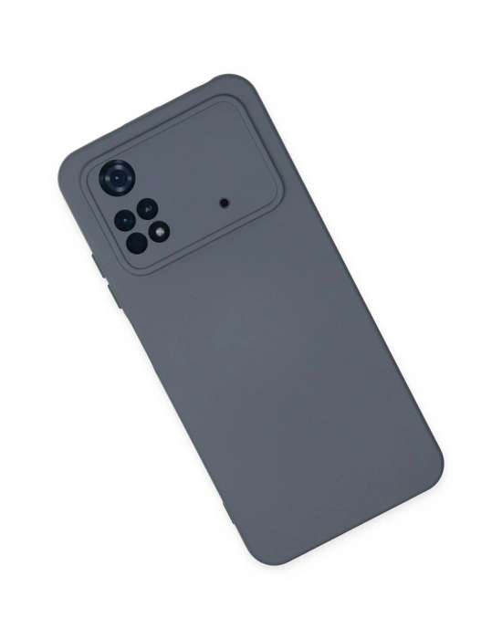 Newface Xiaomi Poco M4 Pro 4G Kılıf Nano içi Kadife Silikon - Gri