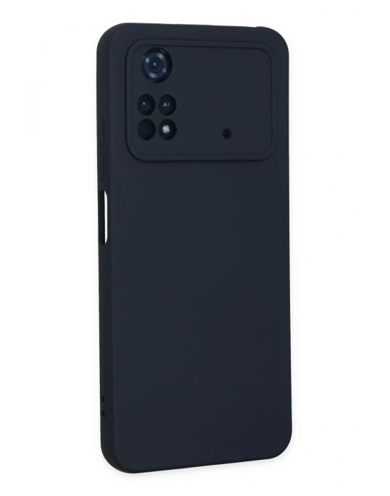 Newface Xiaomi Poco M4 Pro 4G Kılıf Nano içi Kadife Silikon - Lacivert