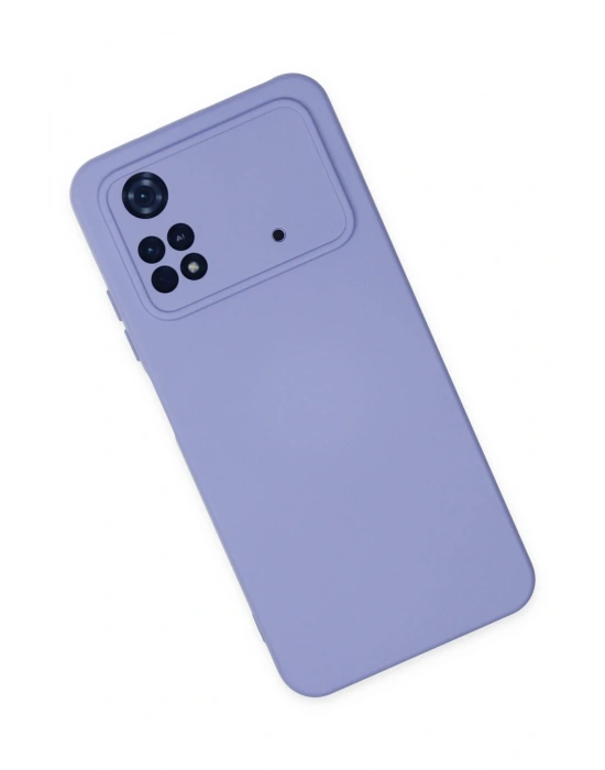 Newface Xiaomi Poco M4 Pro 4G Kılıf Nano içi Kadife Silikon - Lila