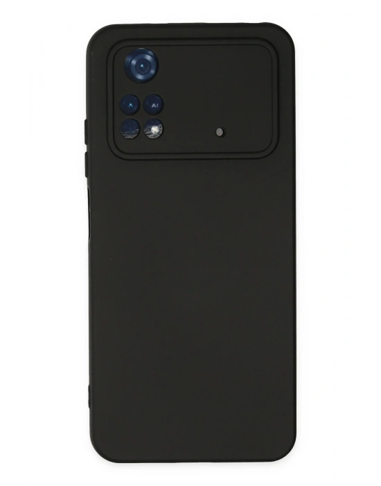 Newface Xiaomi Poco M4 Pro 4G Kılıf Nano içi Kadife Silikon - Siyah