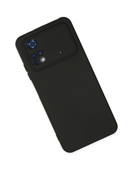 Newface Xiaomi Poco M4 Pro 4G Kılıf Nano içi Kadife Silikon - Siyah