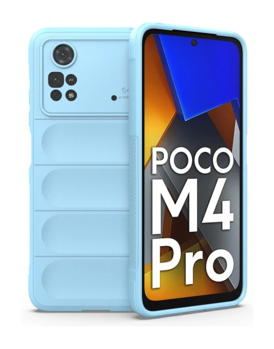 Newface Xiaomi Poco M4 Pro 4G Kılıf Optimum Silikon - Sky Blue