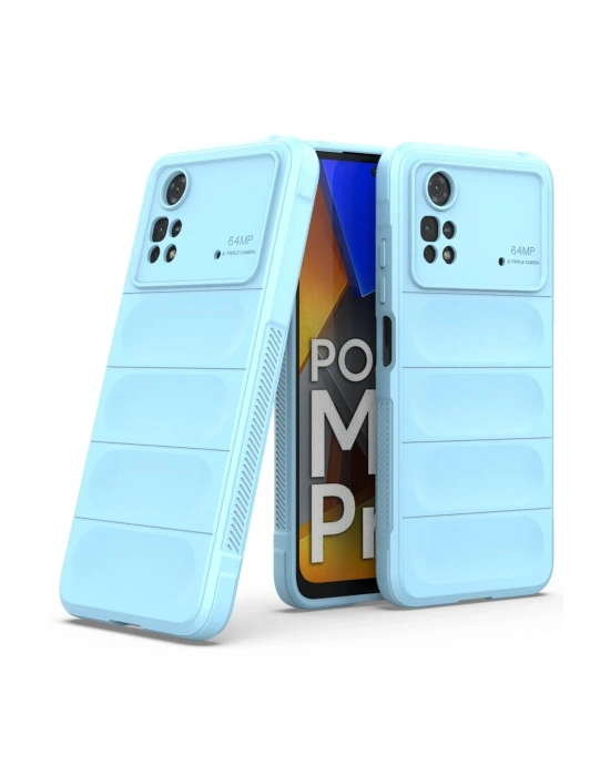 Newface Xiaomi Poco M4 Pro 4G Kılıf Optimum Silikon - Sky Blue