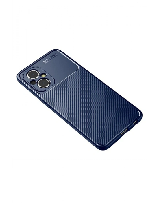 Newface Xiaomi Poco M5 Kılıf Auto Focus Karbon Kapak - Lacivert
