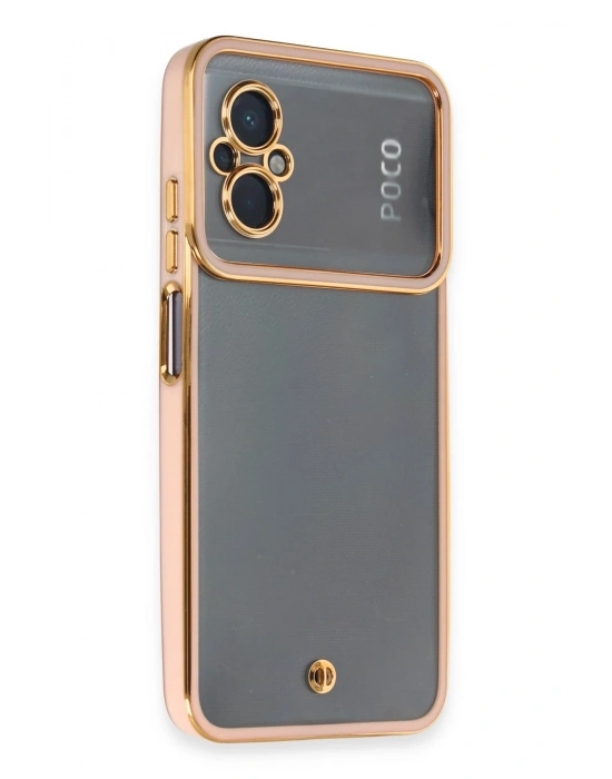 Newface Xiaomi Poco M5 Kılıf Liva Lens Silikon - Rose