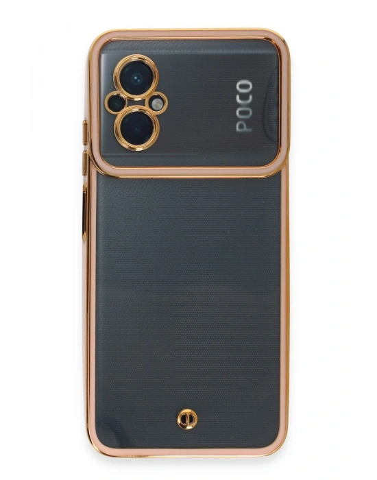 Newface Xiaomi Poco M5 Kılıf Liva Lens Silikon - Rose