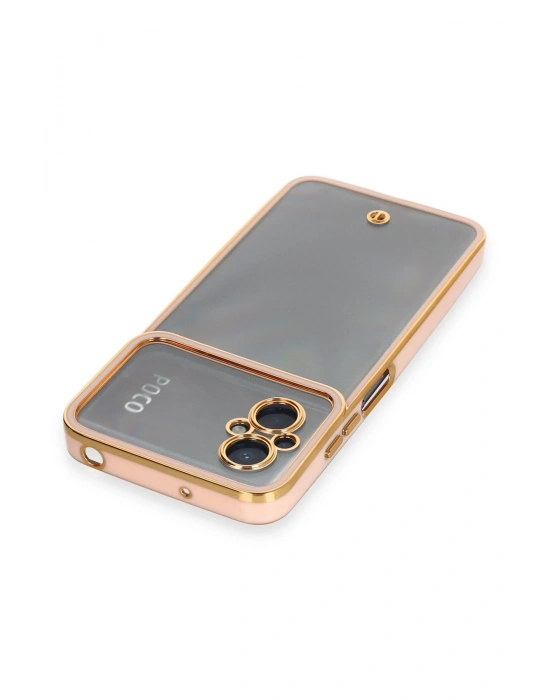 Newface Xiaomi Poco M5 Kılıf Liva Lens Silikon - Rose