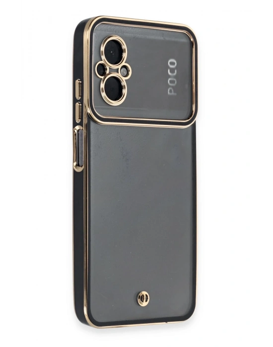 Newface Xiaomi Poco M5 Kılıf Liva Lens Silikon - Siyah