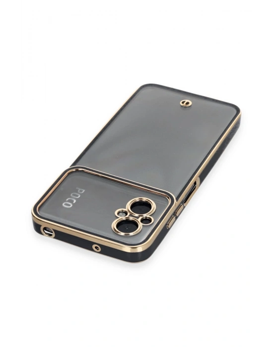 Newface Xiaomi Poco M5 Kılıf Liva Lens Silikon - Siyah