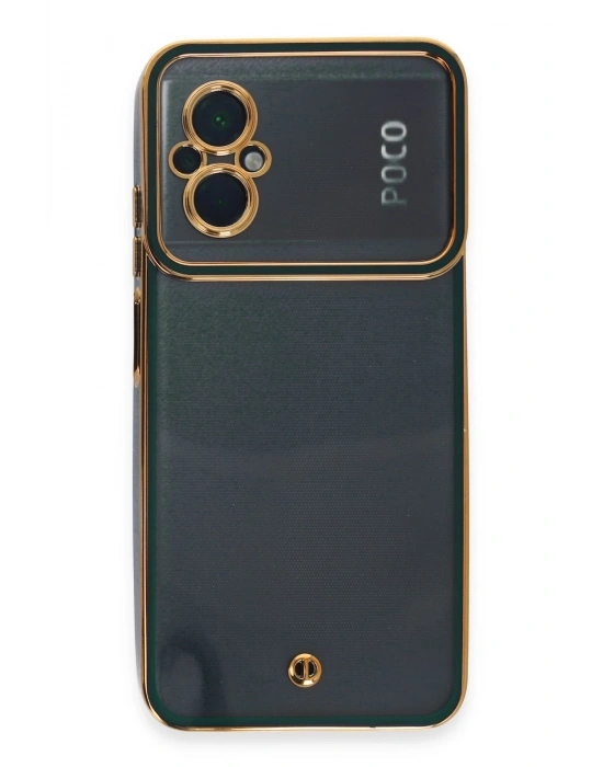 Newface Xiaomi Poco M5 Kılıf Liva Lens Silikon - Yeşil