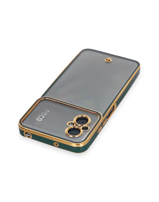 Newface Xiaomi Poco M5 Kılıf Liva Lens Silikon - Yeşil