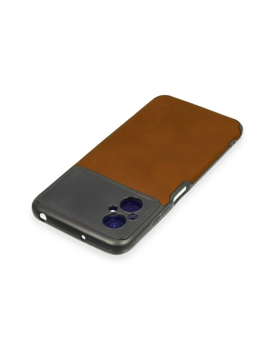 Newface Xiaomi Poco M5 Kılıf Loop Deri Silikon - Kahverengi