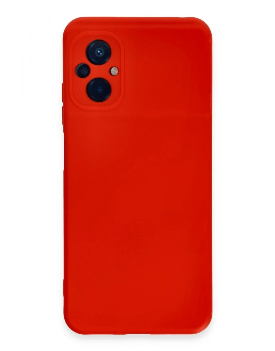 Newface Xiaomi Poco M5 Kılıf Nano içi Kadife Silikon - Kırmızı