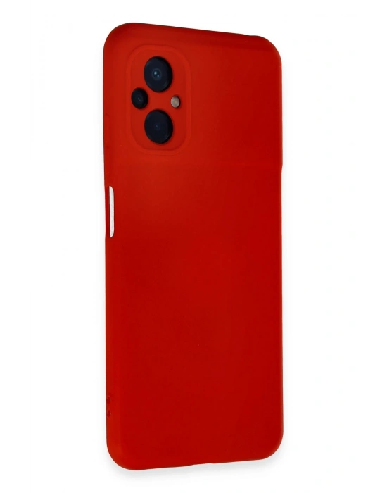 Newface Xiaomi Poco M5 Kılıf Nano içi Kadife Silikon - Kırmızı