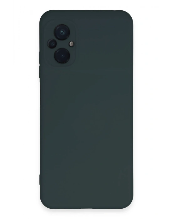 Newface Xiaomi Poco M5 Kılıf Nano içi Kadife Silikon - Koyu Yeşil