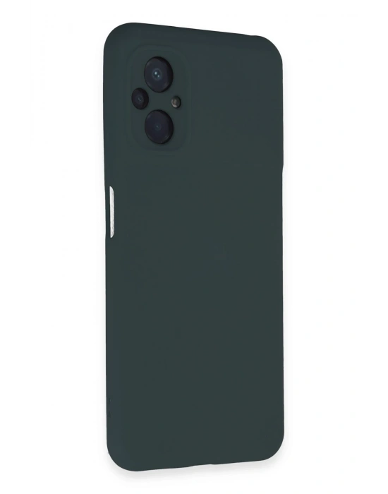 Newface Xiaomi Poco M5 Kılıf Nano içi Kadife Silikon - Koyu Yeşil