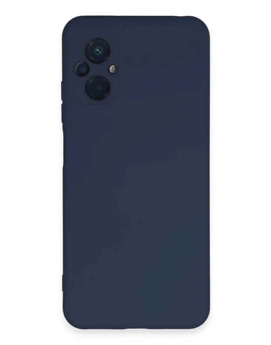 Newface Xiaomi Poco M5 Kılıf Nano içi Kadife Silikon - Lacivert
