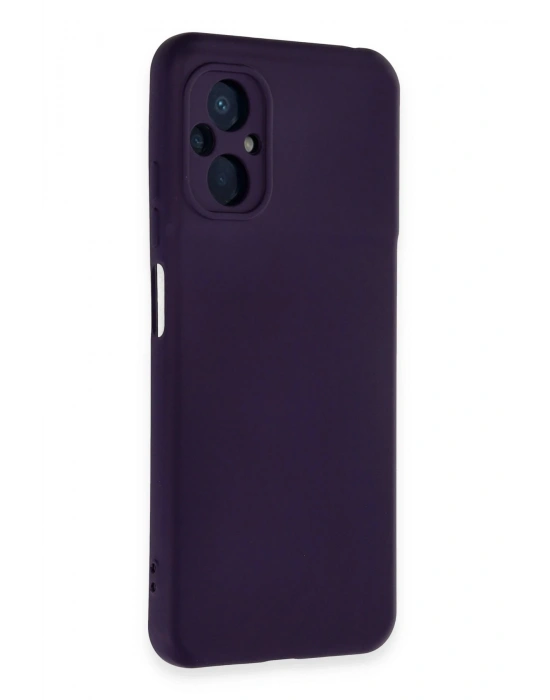 Newface Xiaomi Poco M5 Kılıf Nano içi Kadife Silikon - Mor