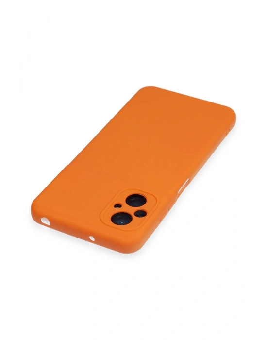 Newface Xiaomi Poco M5 Kılıf Nano içi Kadife Silikon - Turuncu