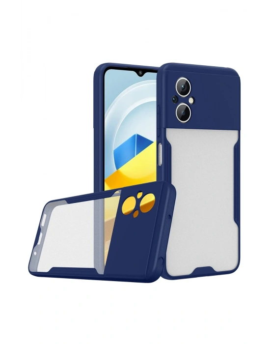 Newface Xiaomi Poco M5 Kılıf Platin Silikon - Lacivert