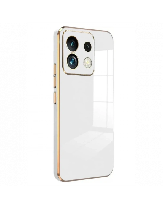 Newface Xiaomi Poco M6 Pro 4G Kılıf Volet Silikon - Beyaz