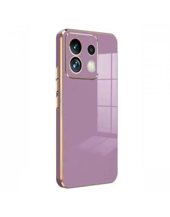 Newface Xiaomi Poco M6 Pro 4G Kılıf Volet Silikon - Mor