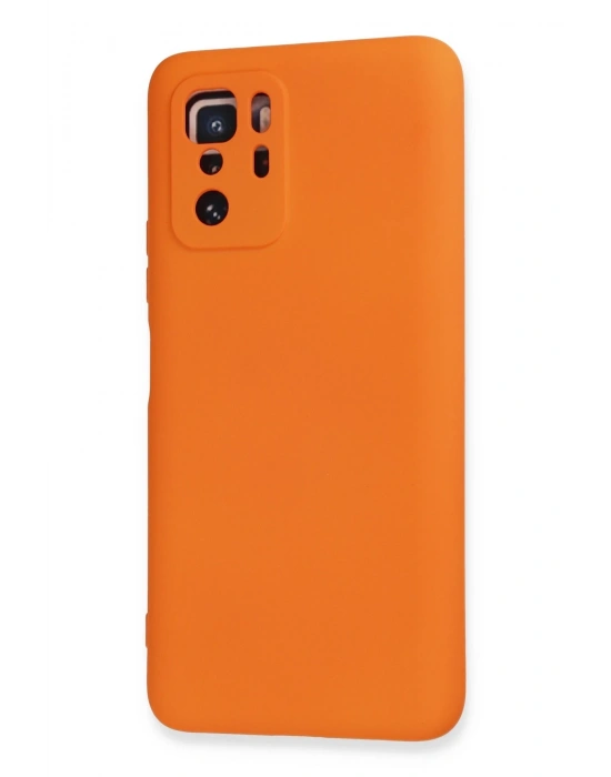 Newface Xiaomi Poco X3 GT Kılıf Nano içi Kadife Silikon - Turuncu