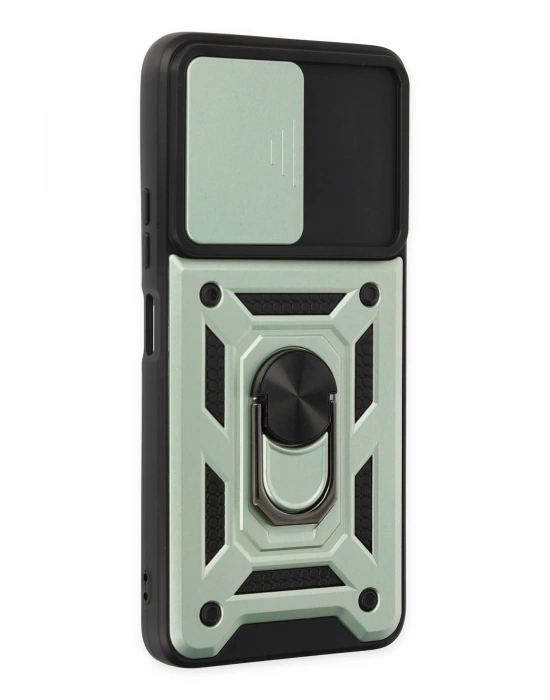 Newface Xiaomi Poco X3 GT Kılıf Pars Lens Yüzüklü Silikon - Yeşil