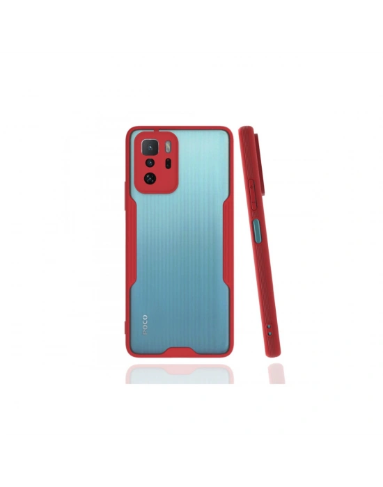 Newface Xiaomi Poco X3 GT Kılıf Platin Silikon - Kırmızı