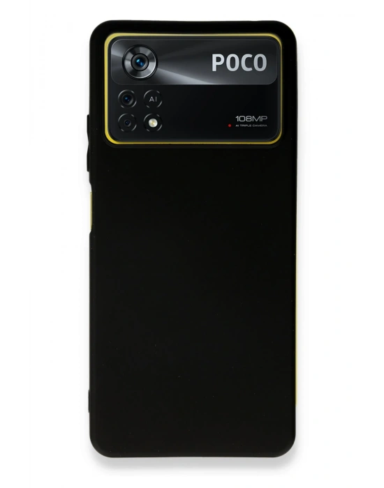 Newface Xiaomi Poco X4 Pro 5G Kılıf First Silikon - Siyah